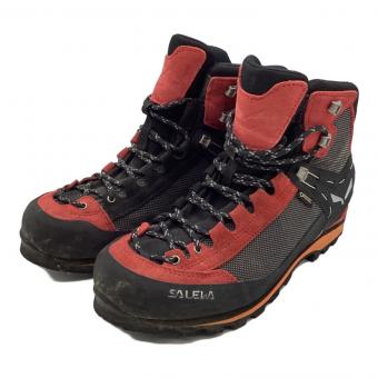 SALEWA (サレワ) クロウGTX ハイカット(ハードソール) トレッキングシューズ 61328 メンズ SIZE 26cm ブラック×レッド
