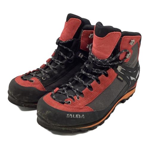 SALEWA (サレワ) クロウGTX ハイカット(ハードソール) トレッキングシューズ 61328 メンズ SIZE 26cm ブラック×レッド