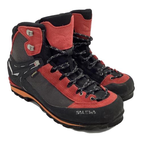 SALEWA (サレワ) クロウGTX ハイカット(ハードソール) トレッキングシューズ 61328 メンズ SIZE 26cm ブラック×レッド