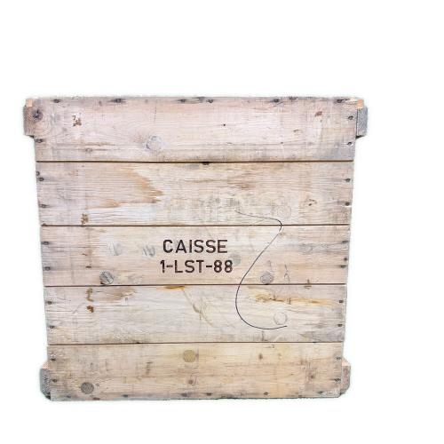 収納ケース フランス軍 推定1988年製造 軍用弾薬木箱(22mm機関砲弾用)