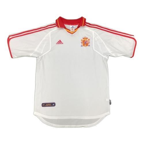 スペイン代表 (スペインダイヒョウ) 2000年サード サッカーユニフォーム ホワイト×レッド @ SIZE O