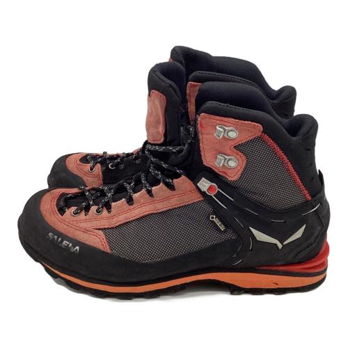 SALEWA (サレワ) クロウ GTX ハイカット(ハードソール) トレッキングシューズ 61328 メンズ 約27～27.5cm ブラック×レッド