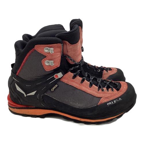 SALEWA (サレワ) クロウ GTX ハイカット(ハードソール) トレッキングシューズ 61328 メンズ 約27～27.5cm ブラック×レッド