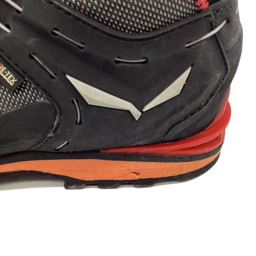 SALEWA (サレワ) クロウ GTX ハイカット(ハードソール) トレッキングシューズ 61328 メンズ 約27～27.5cm ブラック×レッド