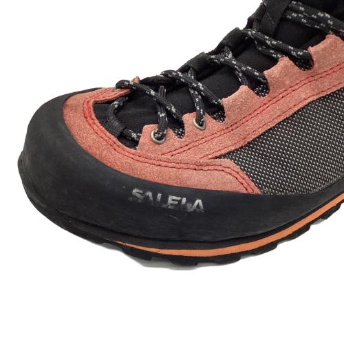 SALEWA (サレワ) クロウ GTX ハイカット(ハードソール) トレッキングシューズ 61328 メンズ 約27～27.5cm ブラック×レッド