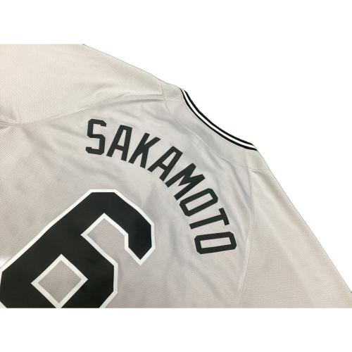 読売ジャイアンツ (ヨミウリジャイアンツ) 応援グッズ 坂本勇人【6】2024シーズンビジター SIZE S ライトグレー