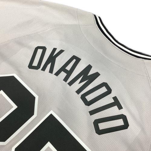 読売ジャイアンツ (ヨミウリジャイアンツ) 応援グッズ 岡本和真【25】2024シーズンビジター SIZE M ライトグレー