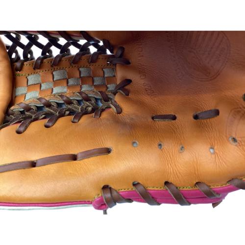 久保田スラッガー (クボタスラッガー) Aggressive 軟式グローブ オーダーグラブ 土手紐無 約28cm アイボリーxオレンジ