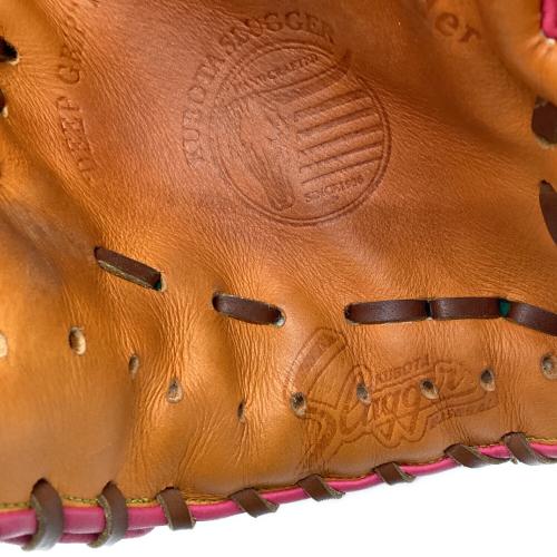 久保田スラッガー (クボタスラッガー) Aggressive 軟式グローブ オーダーグラブ 土手紐無 約28cm アイボリーxオレンジ