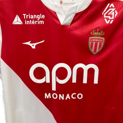 ASモナコ (エーエスモナコ) ポール・ポグバ【8】サッカーユニフォーム レプリカ 25/26シーズンホーム SIZE M レッド×ホワイト