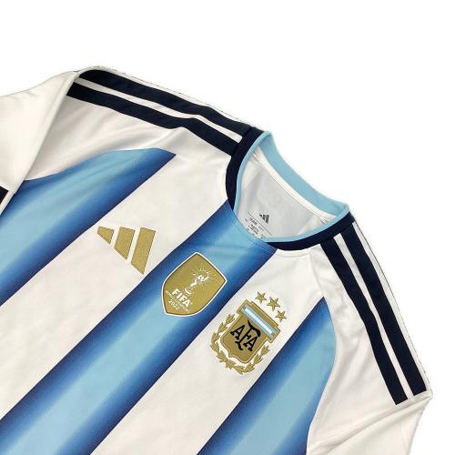 アルゼンチン代表 (アルゼンチンダイヒョウ) サッカーユニフォーム KA8126 レプリカ（長袖）2026年ホーム 2022年カタールW杯優勝パッチ付 メンズ SIZE XL ホワイト×スカイブルー