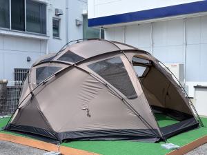 WIWO (ウィーオ) ドームテント フレーム設営癖・シートヨゴレ・スカートヨゴレ・キズ・小穴有 コヨーテ ヤクドーム450