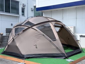 WIWO (ウィーオ) ドームテント フレーム設営癖・シートヨゴレ・スカートヨゴレ・キズ・小穴有 コヨーテ ヤクドーム450