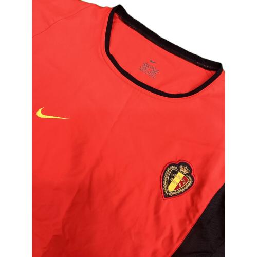 ベルギー代表 (ベルギーダイヒョウ) サッカーユニフォーム 2002年ホーム SIZE M レッド
