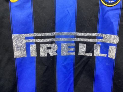 インテルナツィオナーレ・ミラノ サッカーユニフォーム 03/04シーズンホーム PIRELLIスポンサー時代 長袖 SIZE M ブルー×ブラック