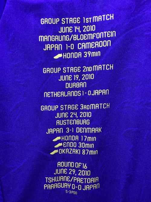 日本代表 (ニホンダイヒョウ) サッカーユニフォーム 2010年ホーム 2010年南アフリカW杯メモリアルユニフォーム(サイン・試合結果・選手、スタッフ名入) シリアルナンバー(138/2010) レプリカ SIZE M ブルー