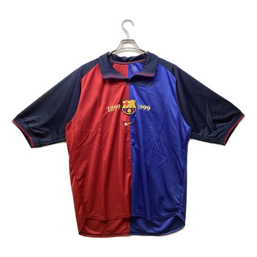 FCバルセロナ (エフシーバルセロナ) サッカーユニフォーム 99/00シーズンホーム(クラブ創立100周年記念ユニフォーム)復刻 TOTAL90時代(NIKE) SIZE XL レッドxブルーxネイビー
