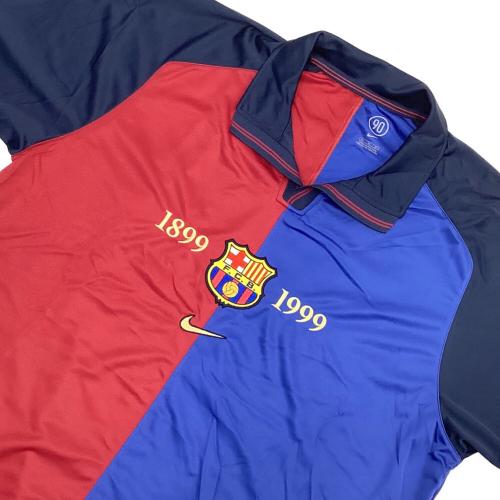 FCバルセロナ (エフシーバルセロナ) サッカーユニフォーム 99/00シーズンホーム(クラブ創立100周年記念ユニフォーム)復刻 TOTAL90時代(NIKE) SIZE XL レッドxブルーxネイビー
