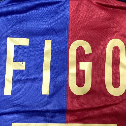 FCバルセロナ (エフシーバルセロナ) サッカーユニフォーム 99/00シーズンホーム(クラブ創立100周年記念ユニフォーム)復刻 TOTAL90時代(NIKE) SIZE XL レッドxブルーxネイビー
