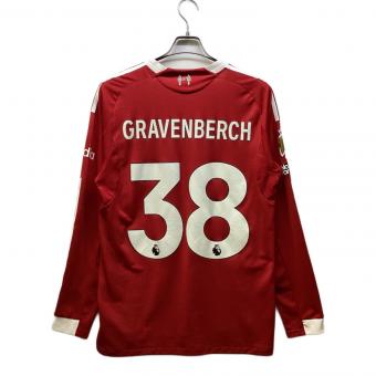 リヴァプールFC ライアン・フラーフェンベルフ【38】 サッカーユニフォーム 25/26シーズンホーム リーグチャンピオンバッチ付 オーセンティック(長袖) SIZE 2XL レッド