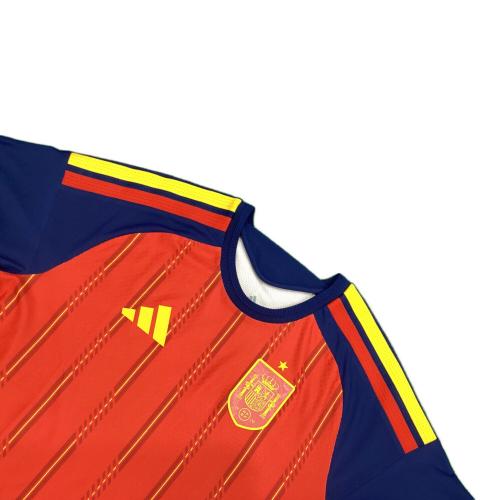 スペイン代表 (スペインダイヒョウ) サッカーユニフォーム 2026年ホーム 2026年北中米W杯着用デザイン オーセンティック SIZE 2XL レッド×ネイビー