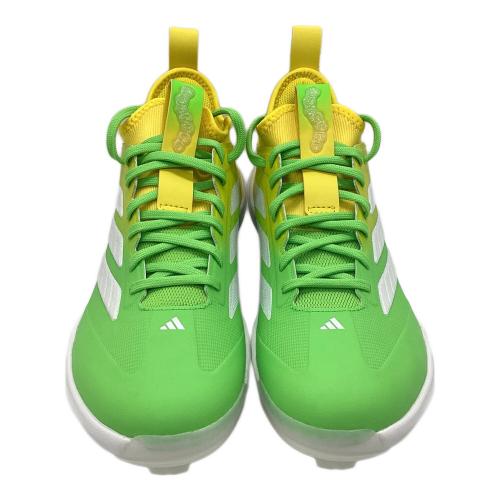 adidas (アディダス) 野球スパイク JR7827 アディゼロ インパクト TPU 2025年モデル 元箱付 メンズ SIZE 25.5cm 黄緑xイエロー
