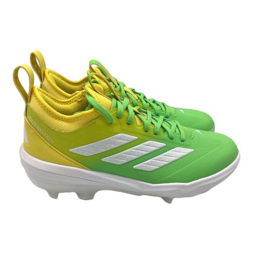 adidas (アディダス) 野球スパイク JR7827 アディゼロ インパクト TPU 2025年モデル 元箱付 メンズ SIZE 25.5cm 黄緑xイエロー