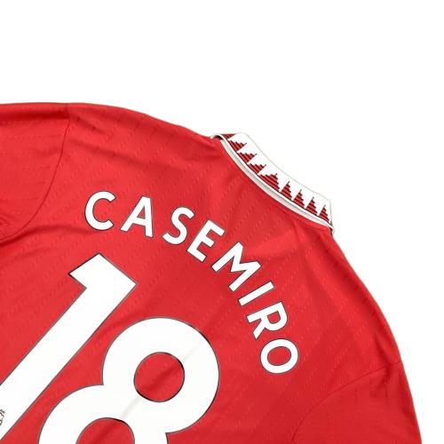 マンチェスター・ユナイテッドFC (マンチェスター・ユナイテッドエフシー) カゼミーロ【18】 サッカーユニフォーム 22/23シーズンホーム オーセンティック SIZE M レッド