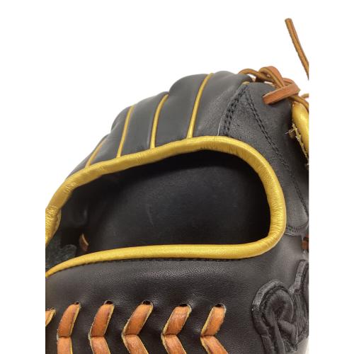 RallyCap SPANA 硬式グローブ　ケース付　約31㎝ ブラック×ゴールド