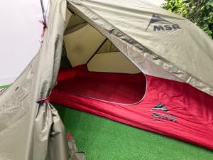 MSR (エムエスアール) ソロテント ペグ12 ロープ4  オリーブ×レッド エリクサー2