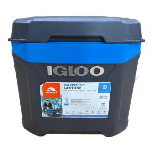 iGloo (イグルー) マックスコールド ラティテュード クーラーボックス 62QT(58L) グレー×ブルー