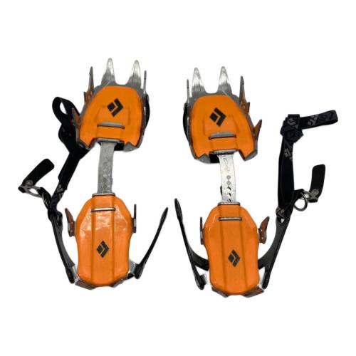 BLACK DIAMOND (ブラックダイヤモンド) 12本爪アイゼン コパなしブーツ対応 23-29cm シルバー×ブラック×オレンジ セラック ストラップ