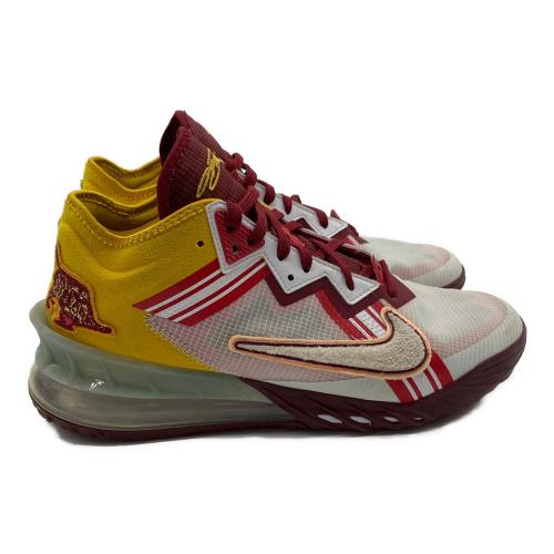 NIKE (ナイキ) バスケットボールシューズ CV7562-102 LEBRON 18 LOW・紐付 メンズ SIZE 28.5cm ブラウン×イエロー