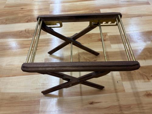 grace (グレース) アウトドアテーブル 420mm×305mm×205mm〜390mm ブラウン KAGECHIYO SIDE TABLE【忍】（天板セット）