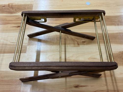 grace (グレース) アウトドアテーブル 420mm×305mm×205mm〜390mm ブラウン KAGECHIYO SIDE TABLE【忍】（天板セット）