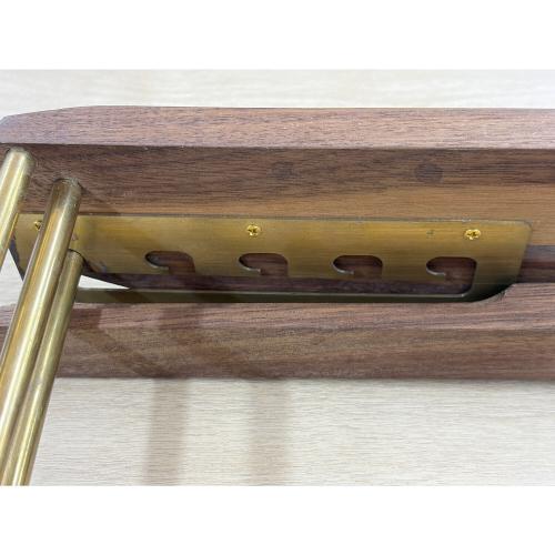 grace (グレース) アウトドアテーブル 420mm×305mm×205mm〜390mm ブラウン KAGECHIYO SIDE TABLE【忍】（天板セット）