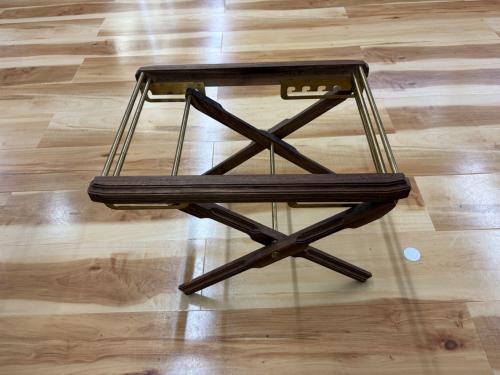 grace (グレース) アウトドアテーブル 420mm×305mm×205mm〜390mm ブラウン KAGECHIYO SIDE TABLE【忍】（天板セット）