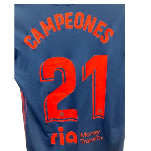 アトレティコ・マドリード サッカーユニフォーム CD4223-491	20-21年 優勝記念ユニフォーム メンズ SIZE M ネイビー×レッド
