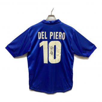 イタリア代表 (イタリアダイヒョウ) サッカーユニフォーム 1998年フランスW杯モデル 限定50枚のうち47番目 認定書付き メンズ SIZE L ブルー