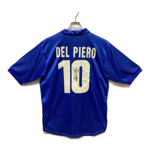 イタリア代表 (イタリアダイヒョウ) サッカーユニフォーム 1998年フランスW杯モデル 限定50枚のうち47番目 認定書付き メンズ SIZE L ブルー