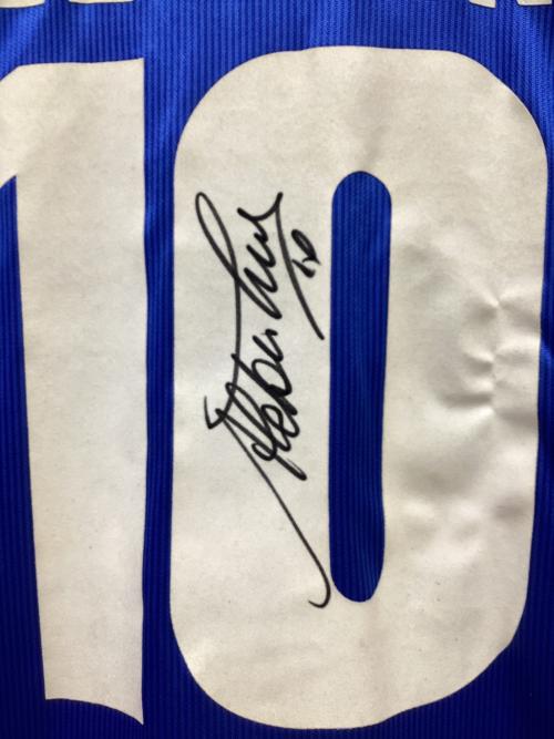 イタリア代表 (イタリアダイヒョウ) サッカーユニフォーム 1998年フランスW杯モデル 限定50枚のうち47番目 認定書付き メンズ SIZE L ブルー