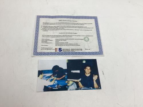 イタリア代表 (イタリアダイヒョウ) サッカーユニフォーム 1998年フランスW杯モデル 限定50枚のうち47番目 認定書付き メンズ SIZE L ブルー