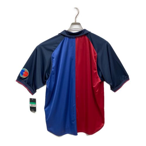 FCバルセロナ サッカーユニフォーム 100周年 ユニフォーム 復刻 半袖 メンズ SIZE XL レッド×ブルー
