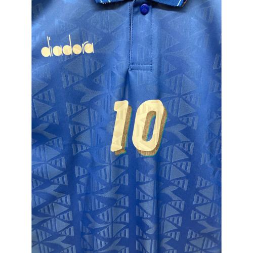 イタリア代表 【10】 ロベルト・バッジョ サッカーユニフォーム 94 モデル ユニフォーム ホーム半袖 復刻 メンズ SIZE L ブルー