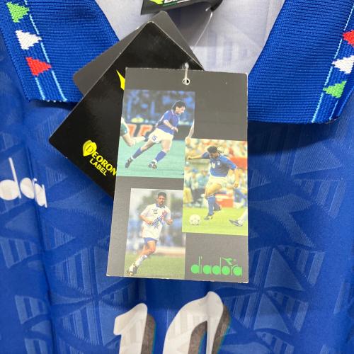イタリア代表 【10】 ロベルト・バッジョ サッカーユニフォーム 94 モデル ユニフォーム ホーム半袖 復刻 メンズ SIZE L ブルー