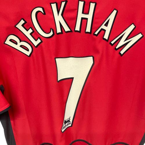 マンチェスターユナイテッド 【7】ベッカム サッカーユニフォーム 184947 02-04シーズン・ホーム  メンズ SIZE L レッド