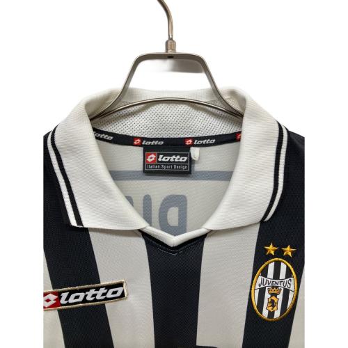 ユベントスFC【10】デル・ピエロ サッカーユニフォーム 01-02シーズンホーム 昇華プリント   メンズ SIZE L ホワイト×ブラック