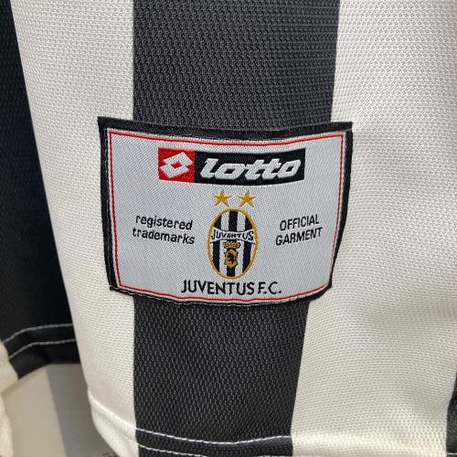 ユベントスFC【10】デル・ピエロ サッカーユニフォーム 01-02シーズンホーム 昇華プリント   メンズ SIZE L ホワイト×ブラック