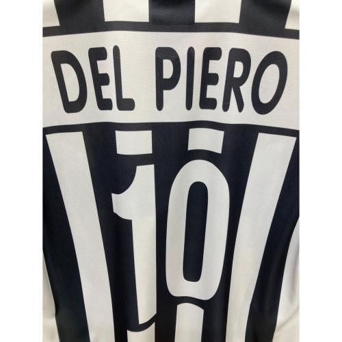 ユベントスFC【10】デル・ピエロ サッカーユニフォーム 01-02シーズンホーム 昇華プリント   メンズ SIZE L ホワイト×ブラック