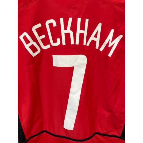 マンチェスターユナイテッド 【7】ベッカム サッカーユニフォーム 184948 02-03シーズン 長袖ホーム メンズ SIZE S レッド